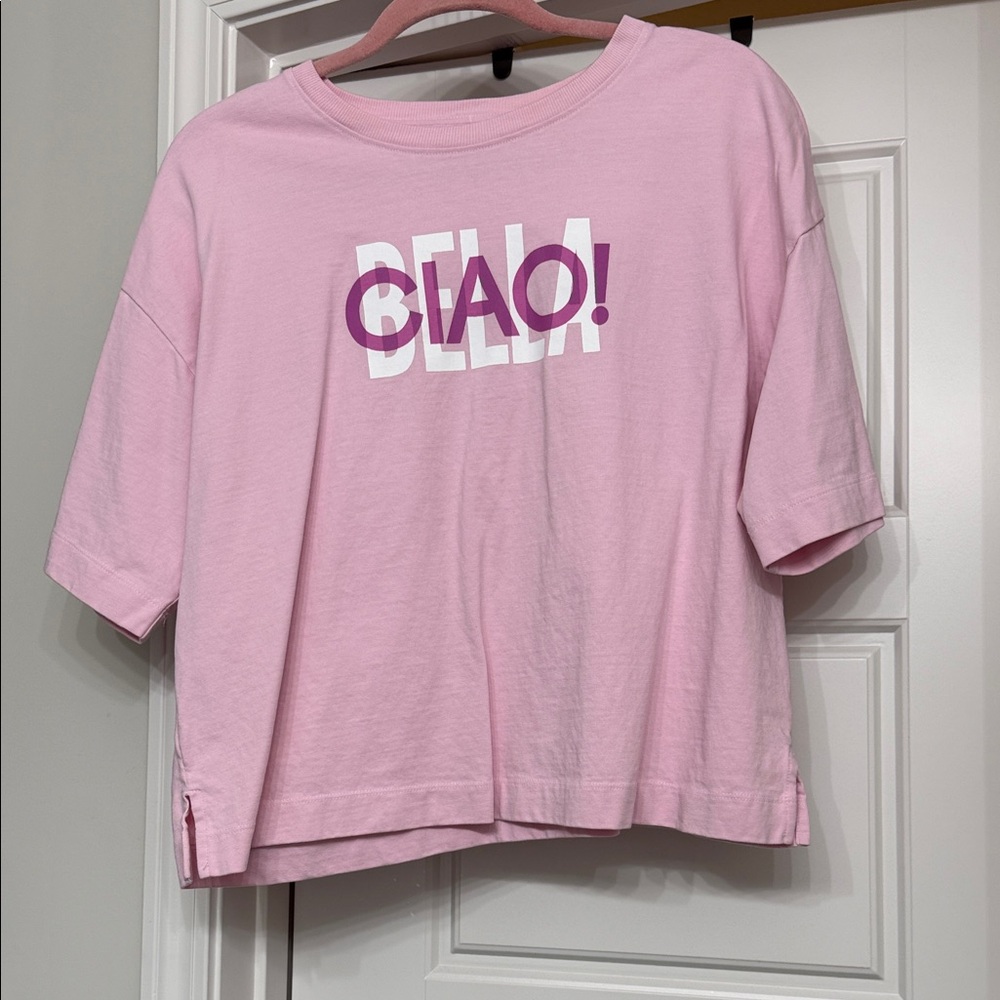 LOFT Pink Short Sleeve Graphic Tee